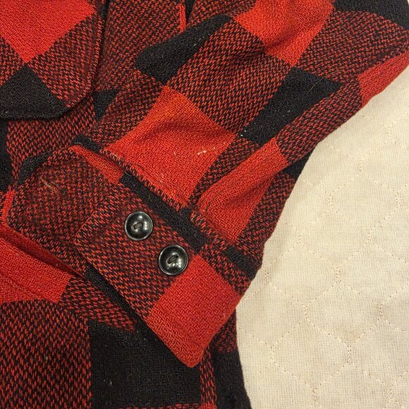 Vintage Duxbak Utica Flannel Shirt - Red Buffalo Plaid Rare New York Wool READ - Picture 8 of 16